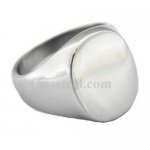 FSR06W21 engravable plain oval signet ring