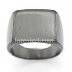 FSR05W24B engravable plain Square signet ring