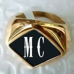 D2GBSL Memorial Initials Ring 2 Letters Name Customized Ring