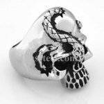 FSR09W41 snake skull ring