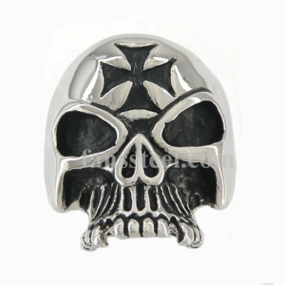 FSR10W60 german cross skull biker Ring