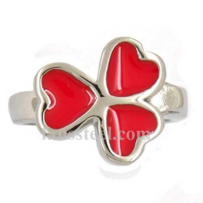 FSR12W61R enamel heart flower love ring