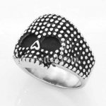 FSR14W31 dot skull ring