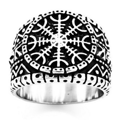 FSR20W92 Helm of Awe Viking Aegishjalmur valknut dot ring