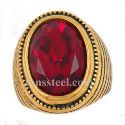 FSR13W38 wemen circle around with red stone ring