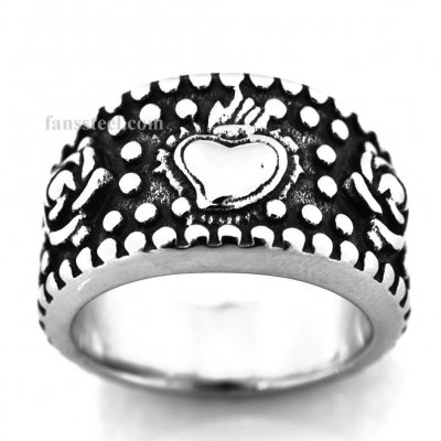 FSR20W03 dotted rose heart love ring