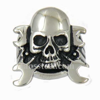 FSR09W13 spanner wrench skull biker ring