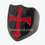 FSR13W01B shield shape maltese cross templar knight ring