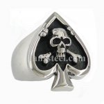 FSR10W61 cross bone skull heart ace biker Ring 