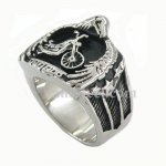 FSR09W88 Eagle hold the motor cycle biker ring