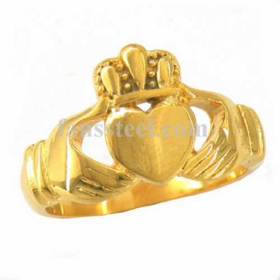FSR11W28G Crown Claddagh Friendship Ring