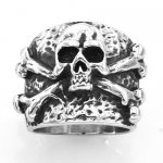 FSR21W11 Cross Bone Skull ring