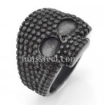 FSR14W31B dot gothic skull biker ring