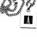 1lettern customized single letter initials chain necklace