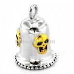 FSP17W93G diamond 13 skull rider bell biker Pendant