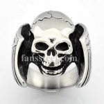 FSR13W63 Wings skull biker ring