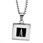 1lettern customized single letter initials chain necklace