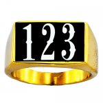 3GBSL Customized 3 Letters Name Ring Personalized Initials Monogram Gift