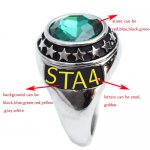 ST8SSBSL Customized Memorial Ring Star Ring Initials Name Personalized Gift