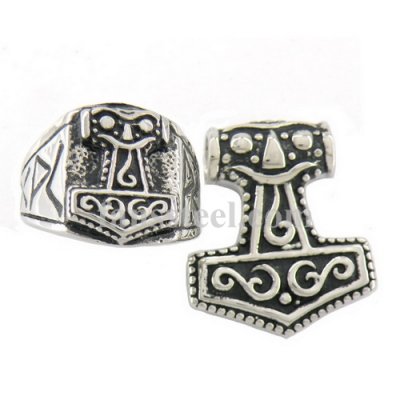 FST00W04 thor hammer Ring and pendant sets