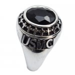 ST8CSBSL Letters Memorial Ring Cross Ring Initials Customized Monogram Gift