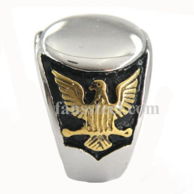 FSR07W39G Gold eagle Signet Ring