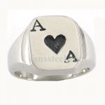 FSR08W89B gamble heart of Ace ring