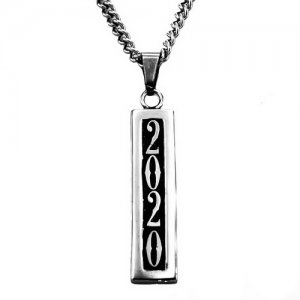 4lettern customized two letters initials chain necklace rectangle size: 13*54mm