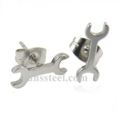FSE00W55 spanner wrench biker earring stud
