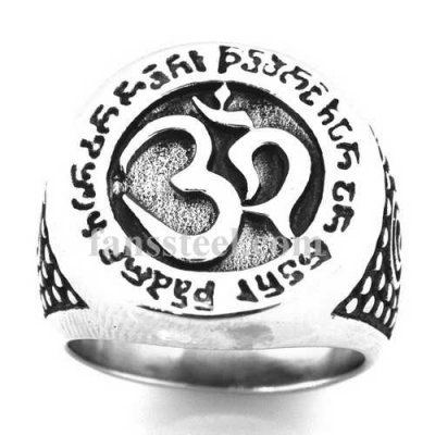 FSR20W27 tibet buddha letter OM ring
