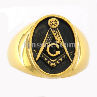 FSR07W81G Master Mason masonic ring