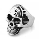 FSR09W11 Chinese Yin Yang  skull ring