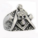 FSR11W03 Antique skull masonic ring 