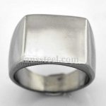 FSR05W24 engravable plain Square signet ring