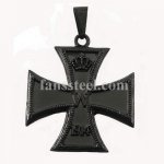 FSP16W76B crown iron cross pendant