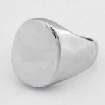 FSR06W21 engravable plain oval signet ring
