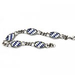 FSB00W16  blue  white enamel  link bracelet 