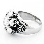 FSR10W05 Skulls rose stone ring 