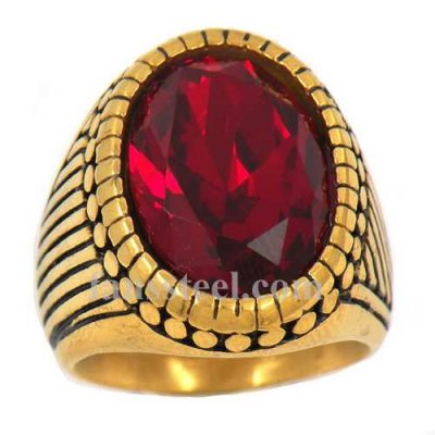 FSR13W37 oblique slash with red stone ring