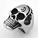 FSR09W11 Chinese Yin Yang  skull ring