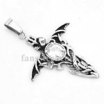 FSP16W12 snake wings cross pendant