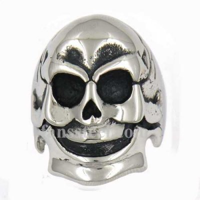FSR09W03 smiling ghost skull ring