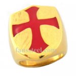 FSR13W01G  cross templar knight  ring