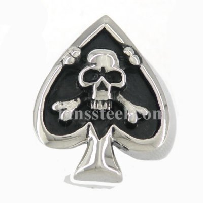FSR10W61 cross bone skull heart ace biker Ring