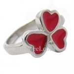 FSR12W61R enamel heart flower love ring