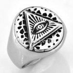 FSR20W34 triangle all seeing eye god's miracle ring