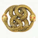 FSP16W98G  Annular snake masonic pendant