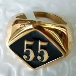 D2GBGL Memorial Initials Ring 2 Letters Name Customized Ring