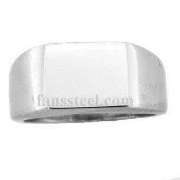 FSR13W21 engravalbe rectangle plain signet ring