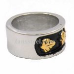 FSR08W62G Gold leaf band ring